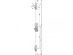 MFV-zámek KFV AS 2600 DIN,DM 55,štulp 2170x20x3mm, hranatý, pozink stříbrný