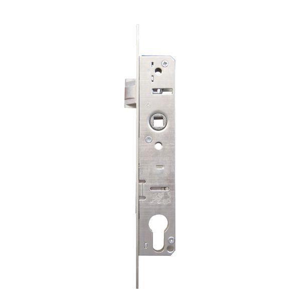 Zadlabací zámek Solido pro profil. dveře, 92 mm, PZ, DM 25, stříbrný efekt