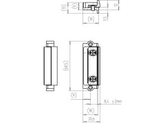 Výměnný kus vůle drážky 11 mm, Eurofalc 20 mm