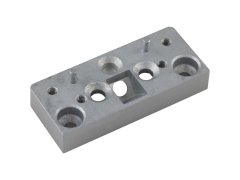 MARCHESI distanční destička pro přídavný zámek, 12 mm, zinkový odlitek stříbrný