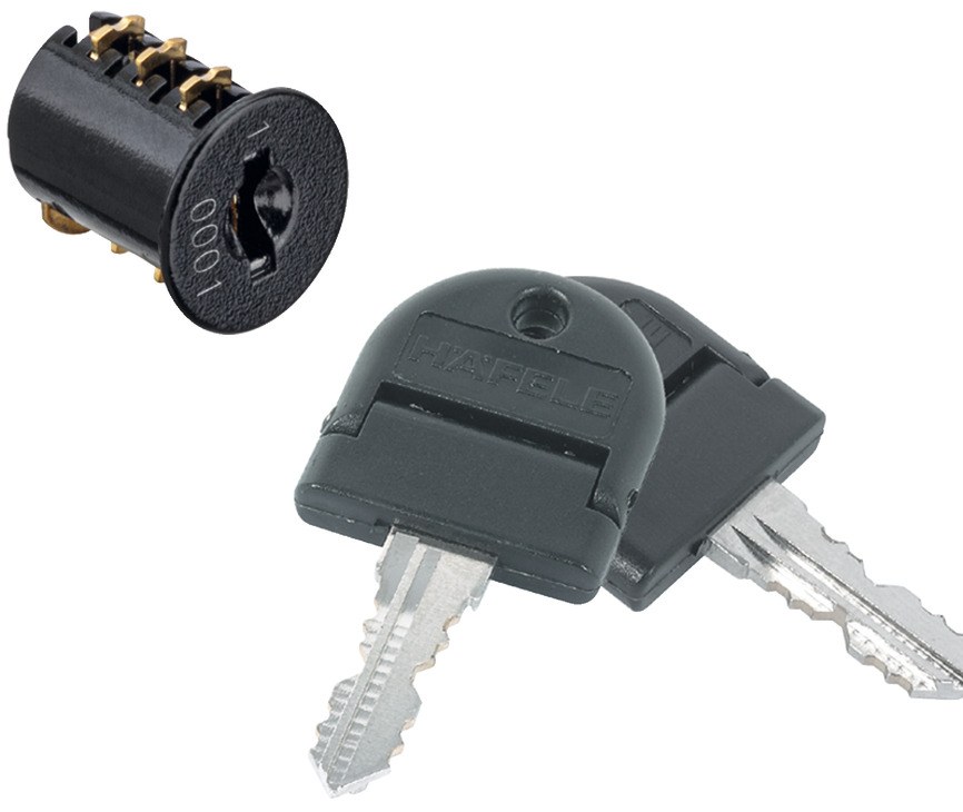 Výměnná vložka, Häfele Symo EC Pure E1, individuální uzávěr, se sklopným klíčem - 