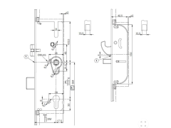 Lištový zámek Maco G-TS 35/92/16/8 2x hák 2x trn
